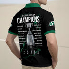 Saskatchewan Roughriders 2025 Grey Cup Champions Zip Polo Shirt – TMTHU2417
