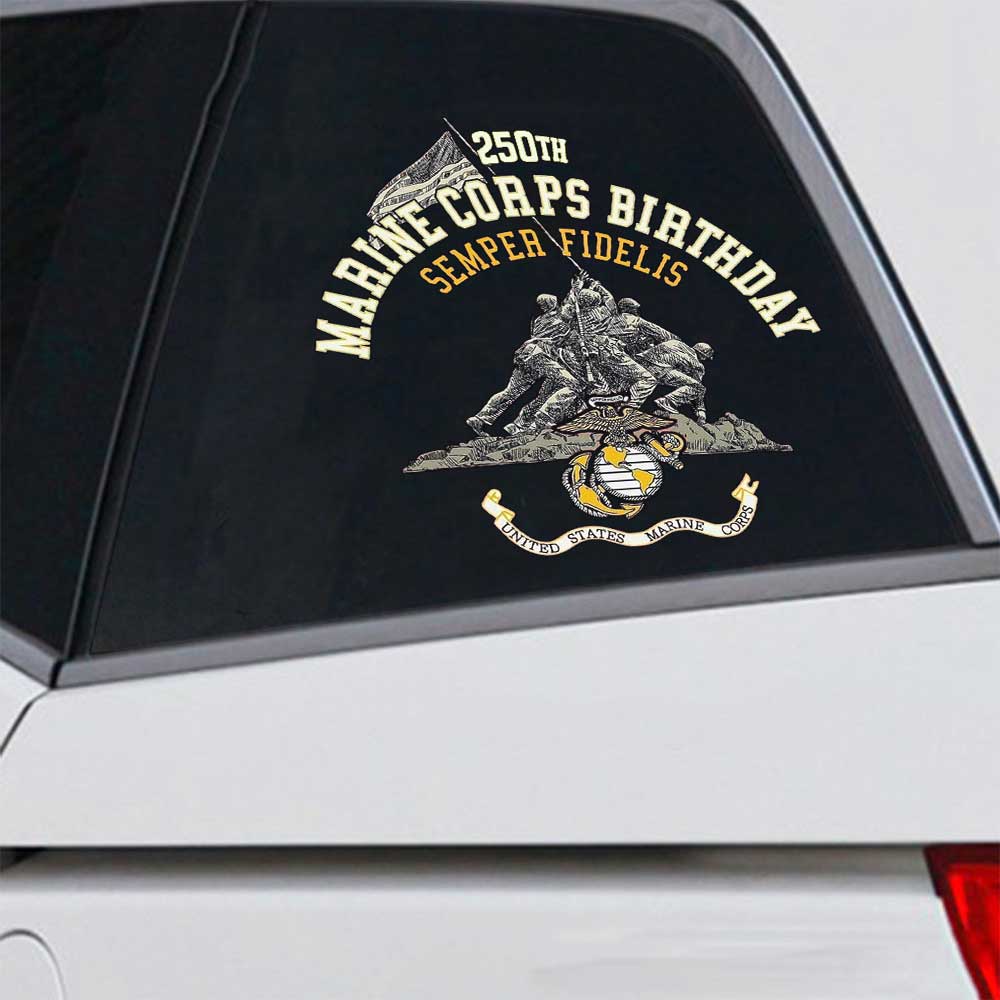 US Marine Corps 250th Birthday Car Sticker – MAITM12660