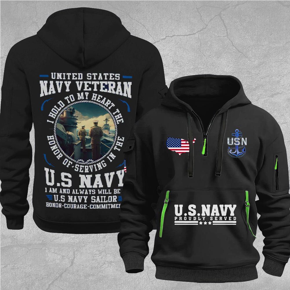 US Navy 2D Quarter Zip Hoodie – MAITM12714
