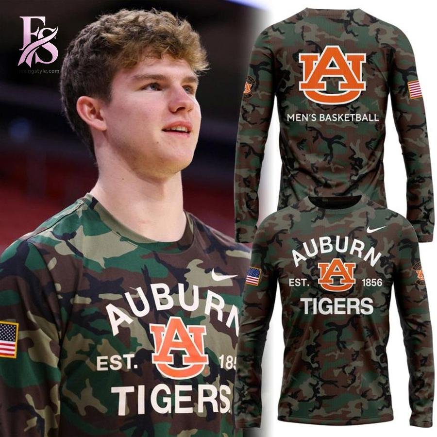 2025 Auburn Tigers Basketball Military Appreciation Hoodie