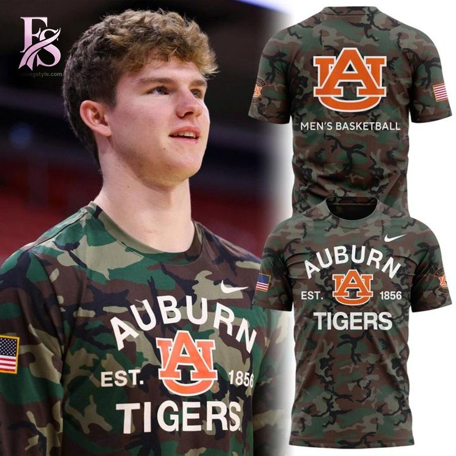 2025 Auburn Tigers Basketball Military Appreciation Hoodie