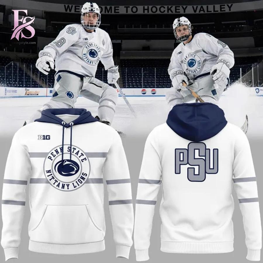 2026 Penn State Nittany Lions Hockey White Uniform Hoodie