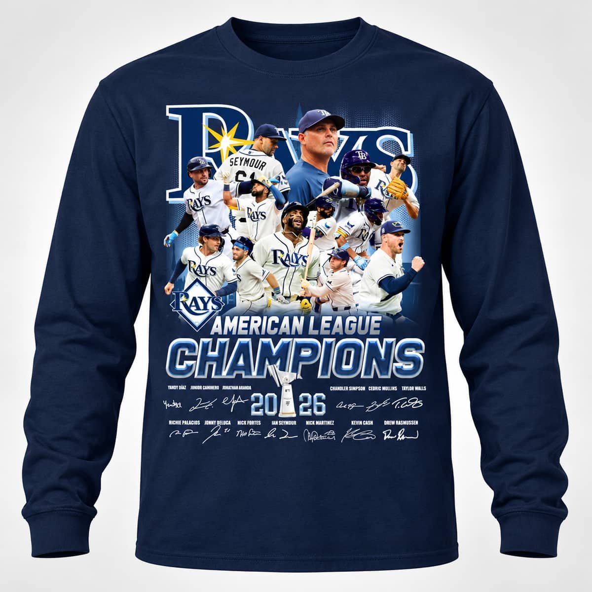 2026 TB Rays American League Champions Signature Shirt