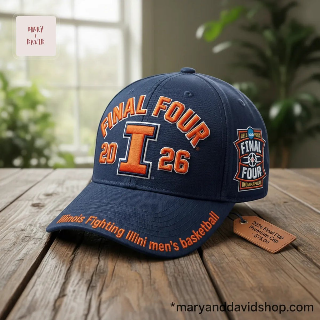 2026 Final Four Fighting Illini Men’s Basketball Embroidered Baseball Cap
