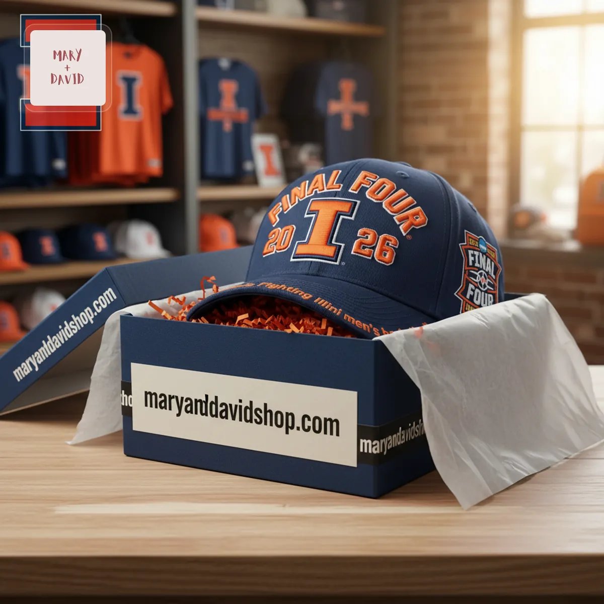 2026 Final Four Fighting Illini Men’s Basketball Embroidered Baseball Cap