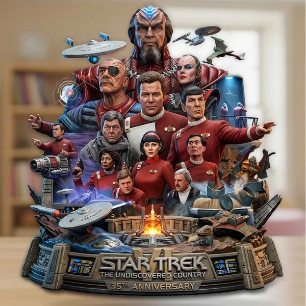 Star Trek VI: The Undiscovered Country 35th Anniversary Custom Shape Acrylic Plaque – TMTHU9941