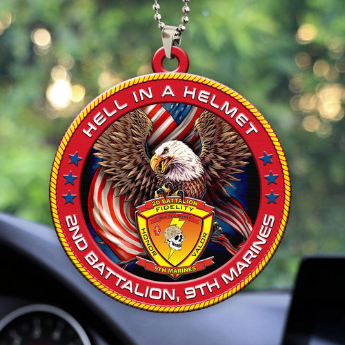 2nd Battalion, 9th Marines Custom Shape 2-sided Acrylic Car Ornament – HOATT13258