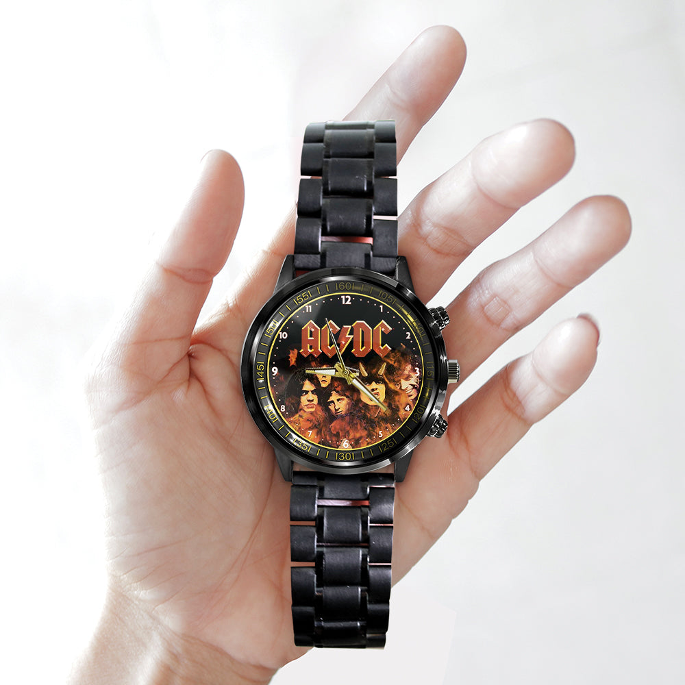 AC/DC Black Stainless Steel Watch – MAITM 7354