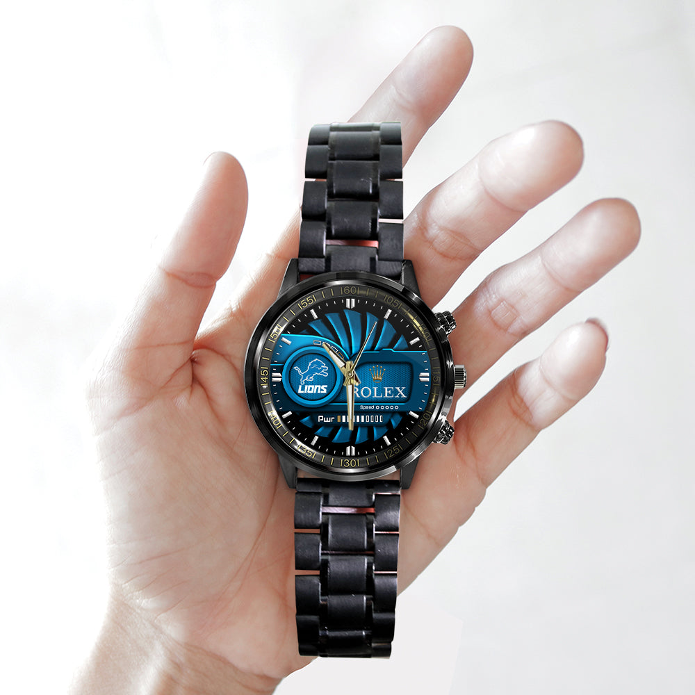 Detroit Lions x Rolex Black Stainless Steel Watch – MAITM7424