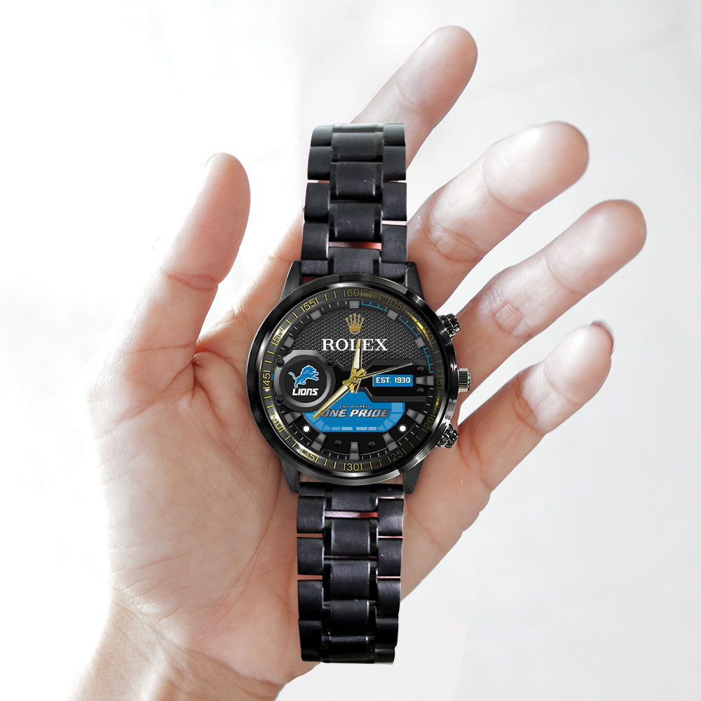 Detroit Lions x Rolex Black Stainless Steel Watch – MAITM7435