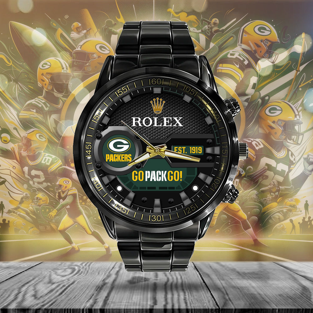 Green Bay Packers x Rolex Black Stainless Steel Watch – MAITM 10795