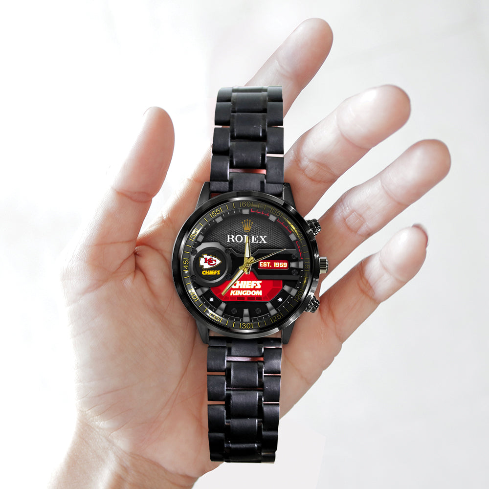 Kansas City Chiefs x Rolex Black Stainless Steel Watch – MAITM7436