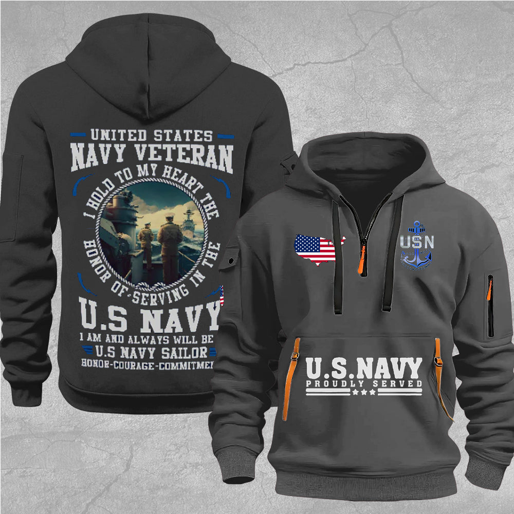 US Navy 2D Quarter Zip Hoodie – MAITM12714