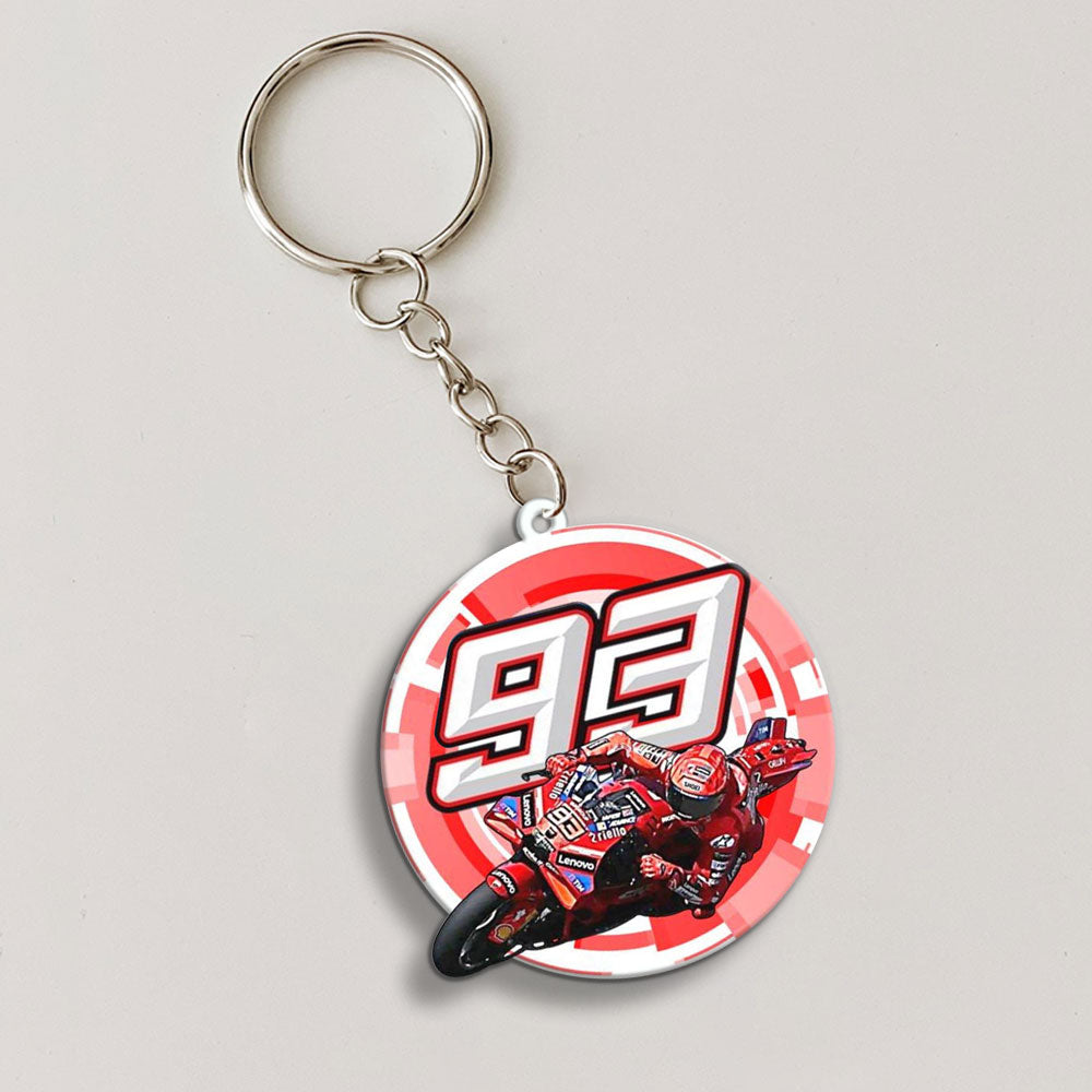 Ducati Lenovo Team x Marc Márquez 2025 Custom Shape 2-sided Keychain – NGHIAVT5135
