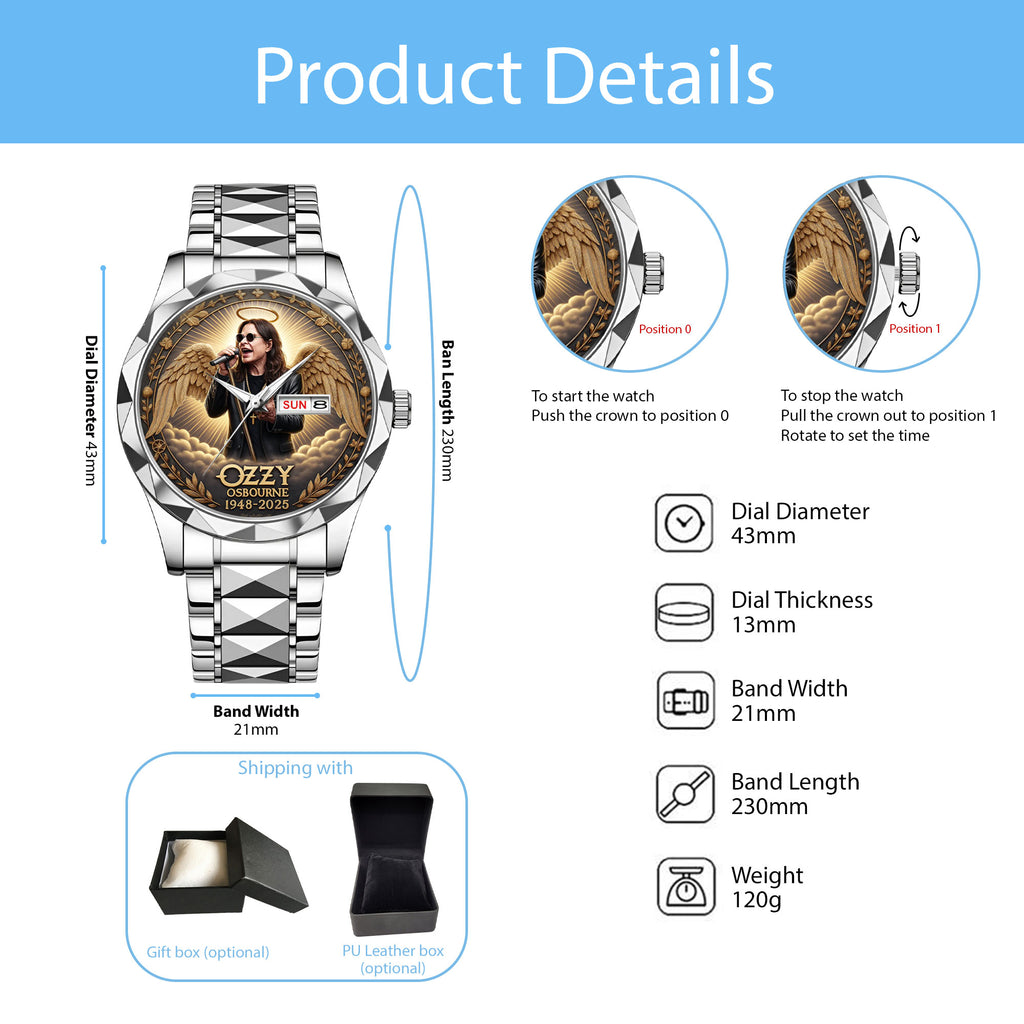 Ozzy Osbourne Alloy Luxury Quartz Watch – MAITM 12271