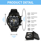 AC/DC Black Stainless Steel Watch – GNE 806