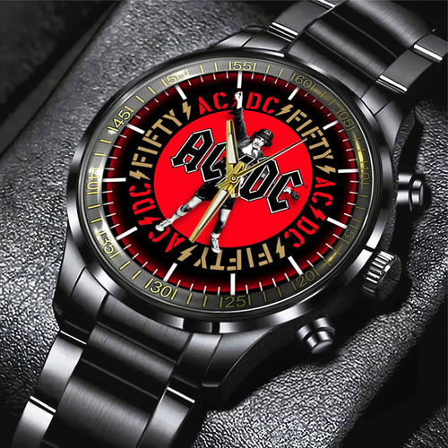 AC/DC Black Stainless Steel Watch – GNE 679