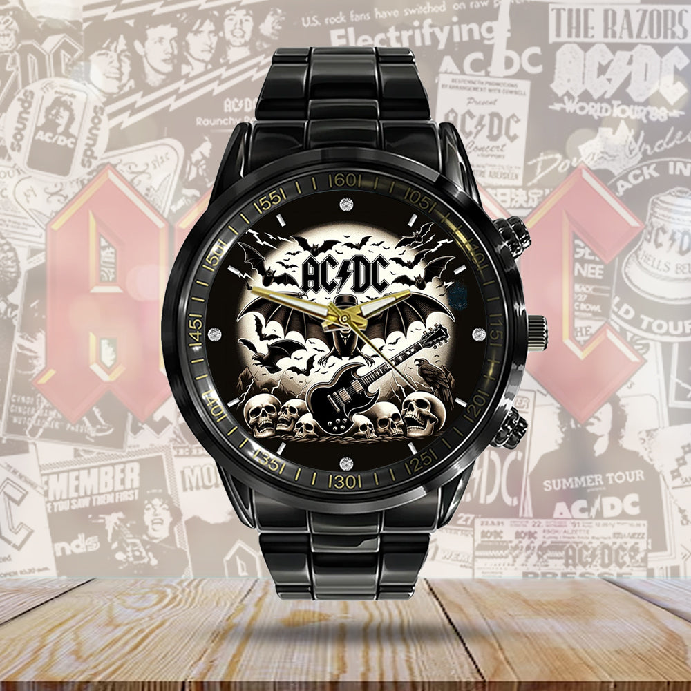 AC/DC Black Stainless Steel Watch – GNE 719