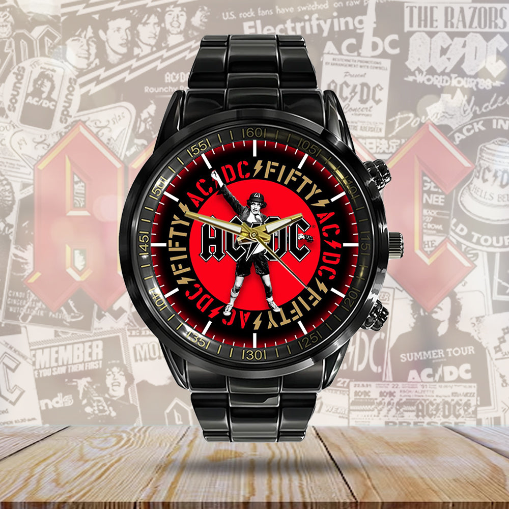 AC/DC Black Stainless Steel Watch – GNE 679