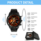 AC/DC Black Stainless Steel Watch – GNE NEW276