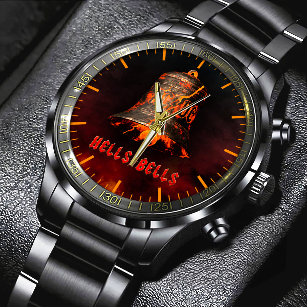 AC/DC Black Stainless Steel Watch – HUANNM 5301