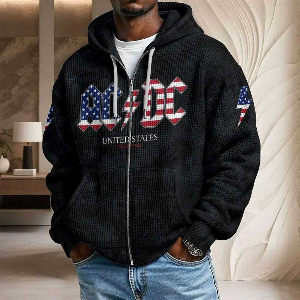 AC/DC USA PWR UP Tour 3D Unisex Waffle Hoodie – TANTN25983
