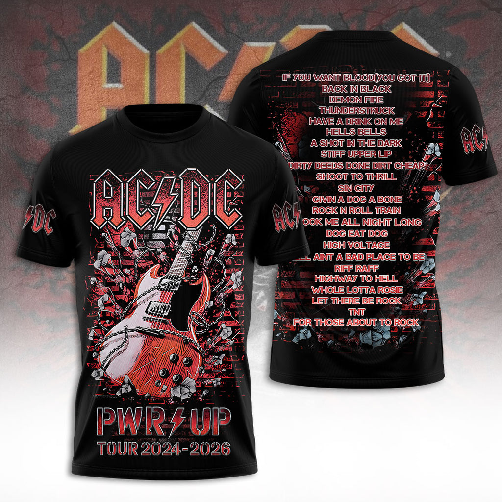 AC/DC World Tour 2026 3D Apparel – TANTN21367