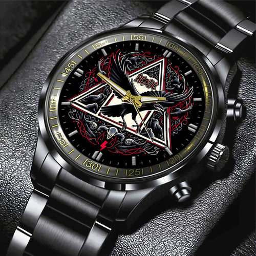 AC/DC Black Stainless Steel Watch – GNE 691
