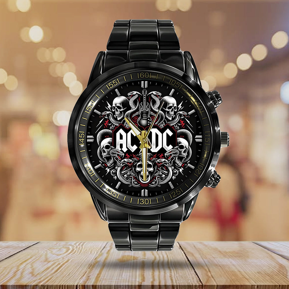 AC/DC Black Stainless Steel Watch – GNE 693