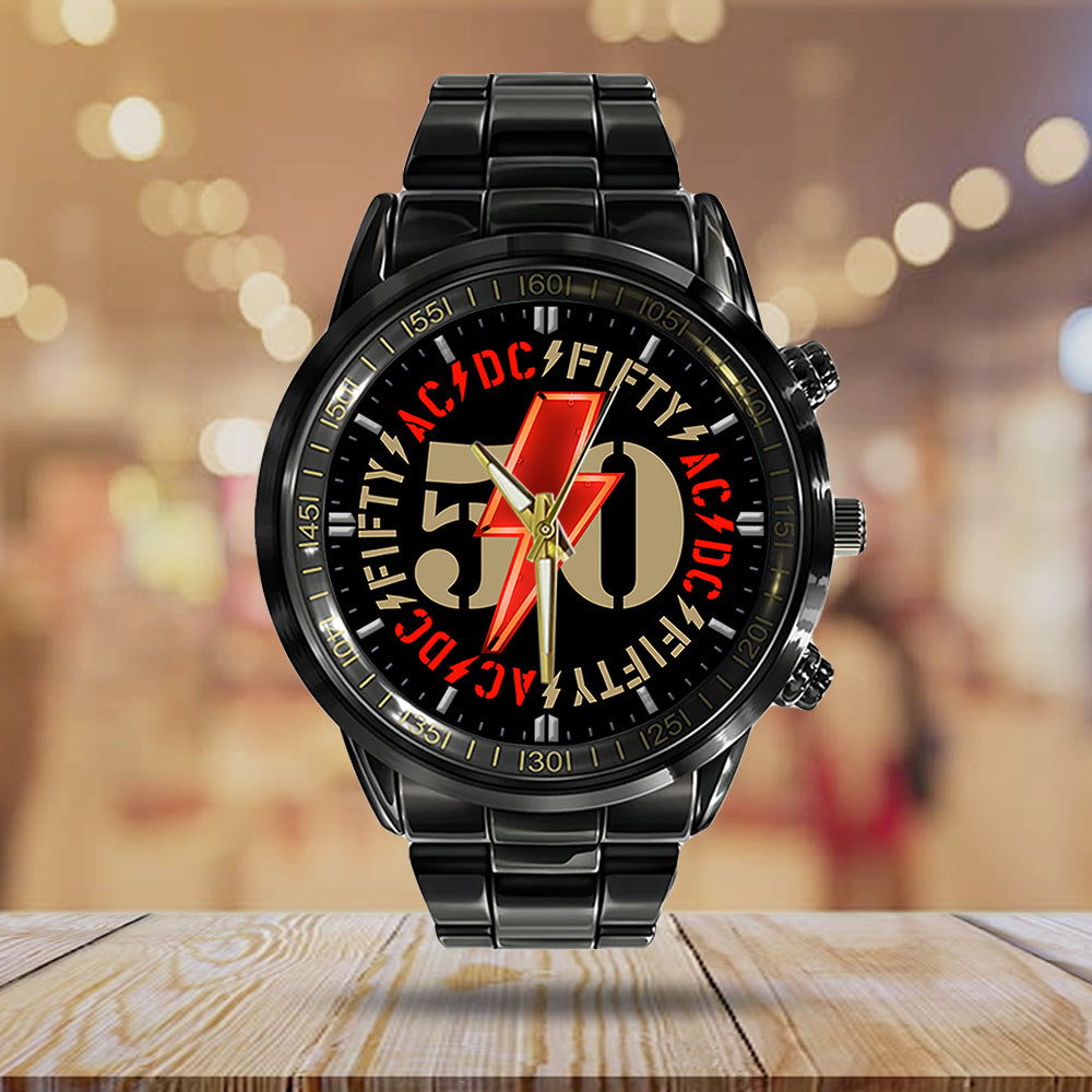 AC/DC Black Stainless Steel Watch – GNE 726