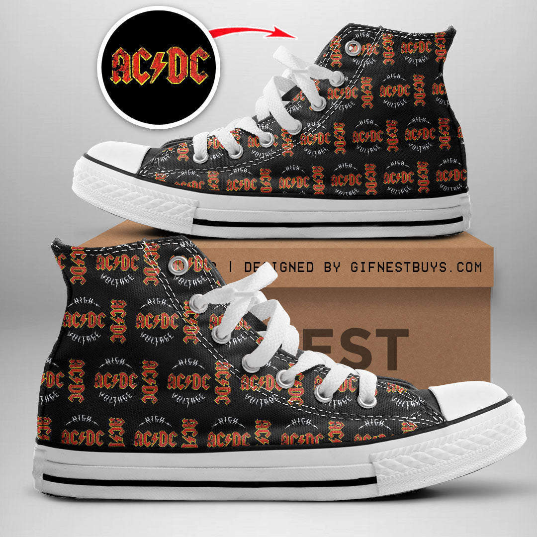 AC/DC High Top Canvas Shoes – GNE 864