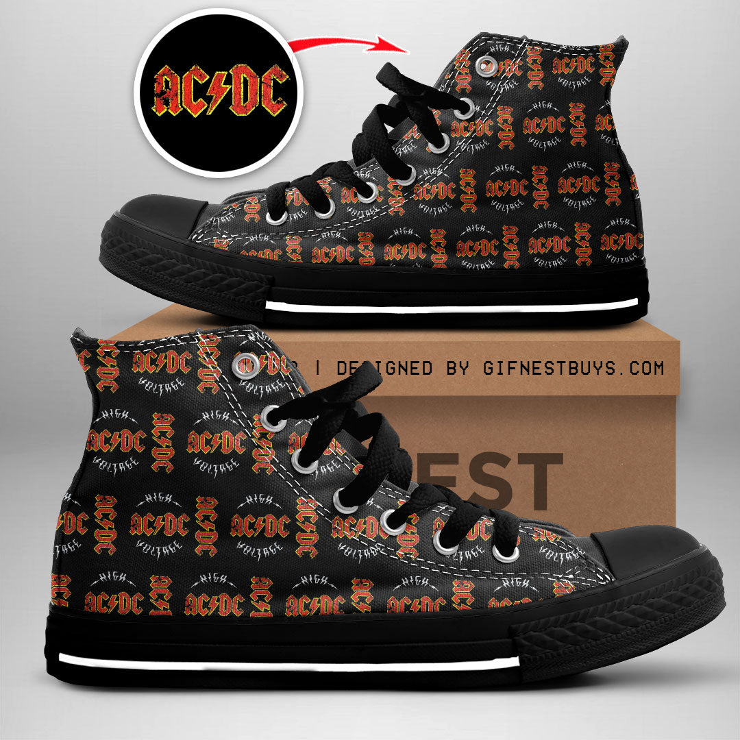 AC/DC High Top Canvas Shoes – GNE 864
