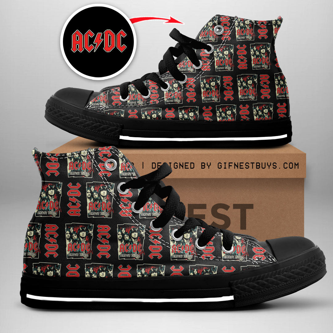 AC/DC High Top Canvas Shoes – GNE 819