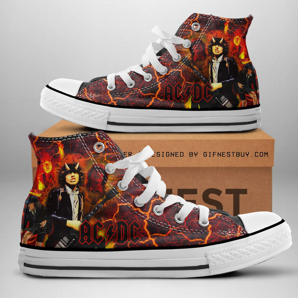 AC/DC High Top Canvas Shoes – NGHIAVT 1078