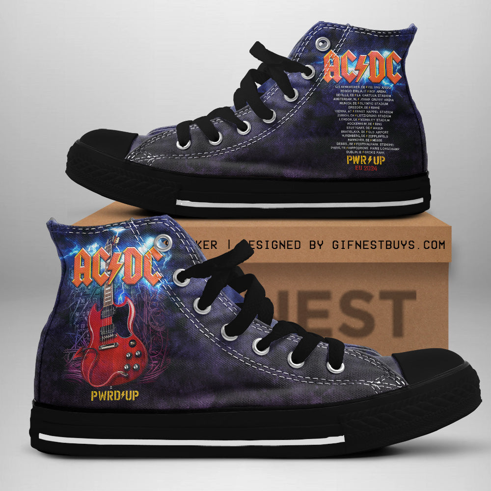 AC/DC High Top Canvas Shoes – TANTN 7586