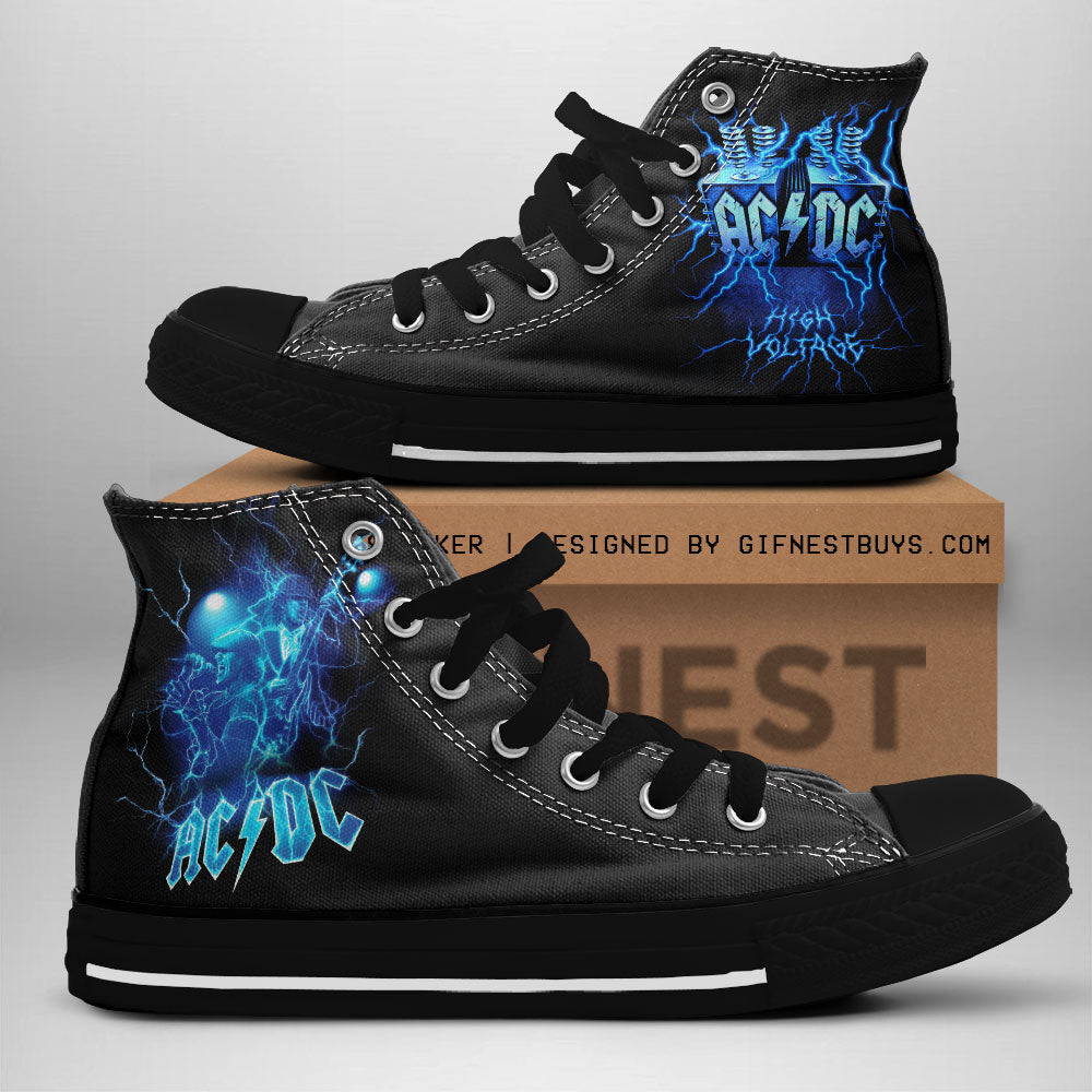 AC/DC High Top Canvas Shoes – TANTN 7587