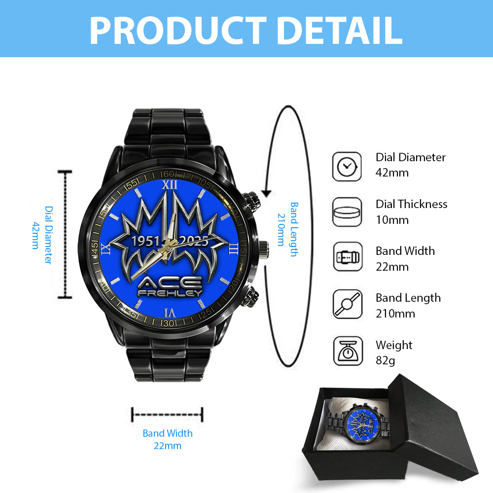Ace Frehley Black Stainless Steel Watch – TMTHU1599