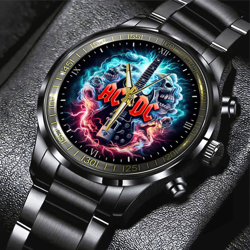 AC/DC Black Stainless Steel Watch – GNE 355