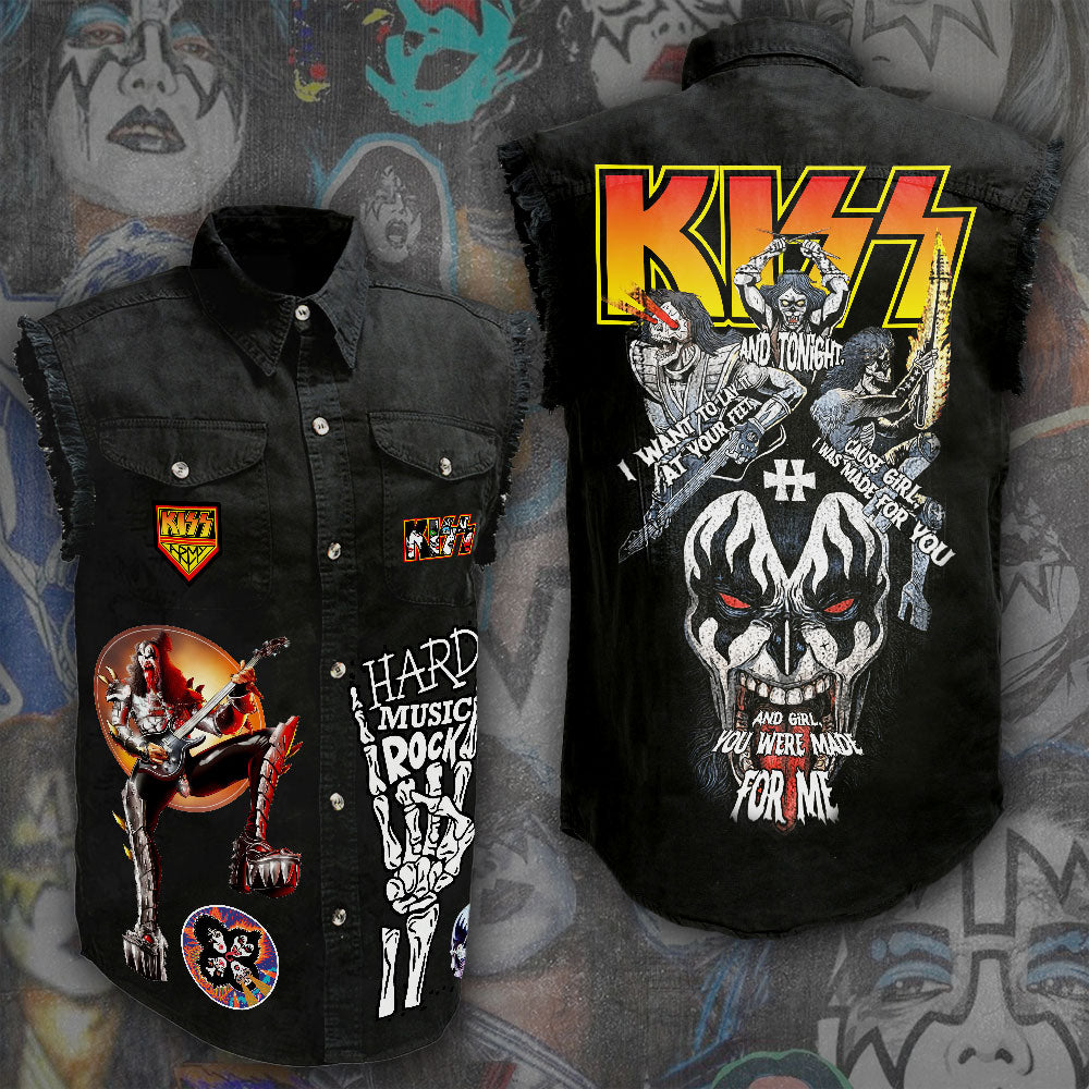 KISS 3D Lightweight Sleeveless Denim Shirt – ANHNV 3006