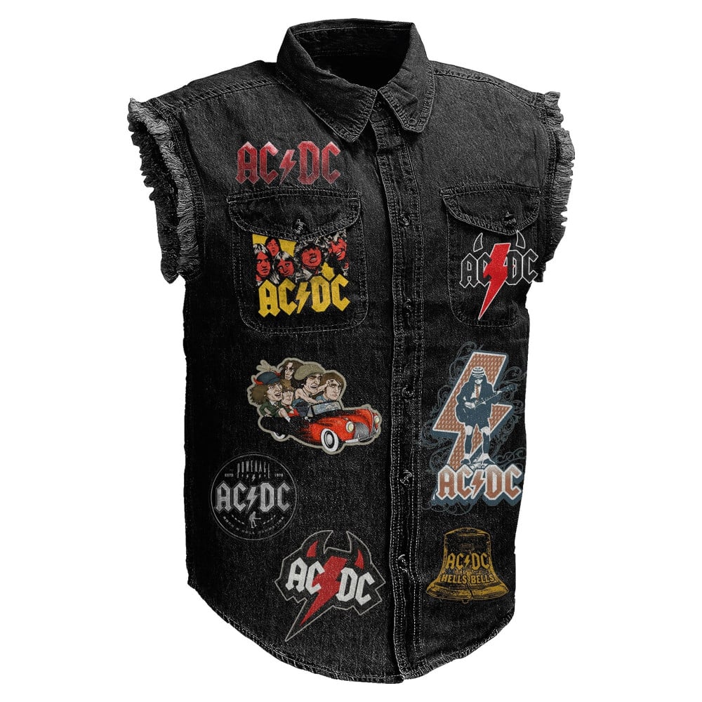 AC/DC 3D Lightweight Sleeveless Denim Shirt – ANHNV 3024
