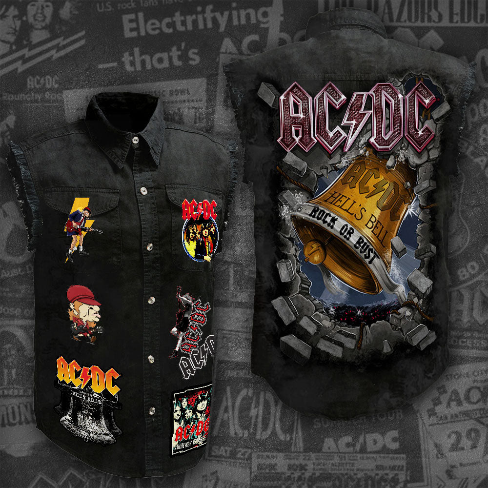 AC/DC 3D Lightweight Sleeveless Denim Shirt – ANHNV 3031