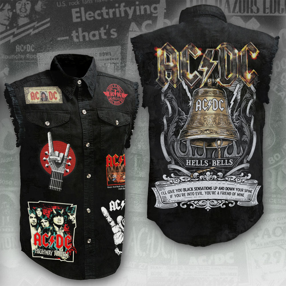 AC/DC 3D Lightweight Sleeveless Denim Shirt – ANHNV 3049