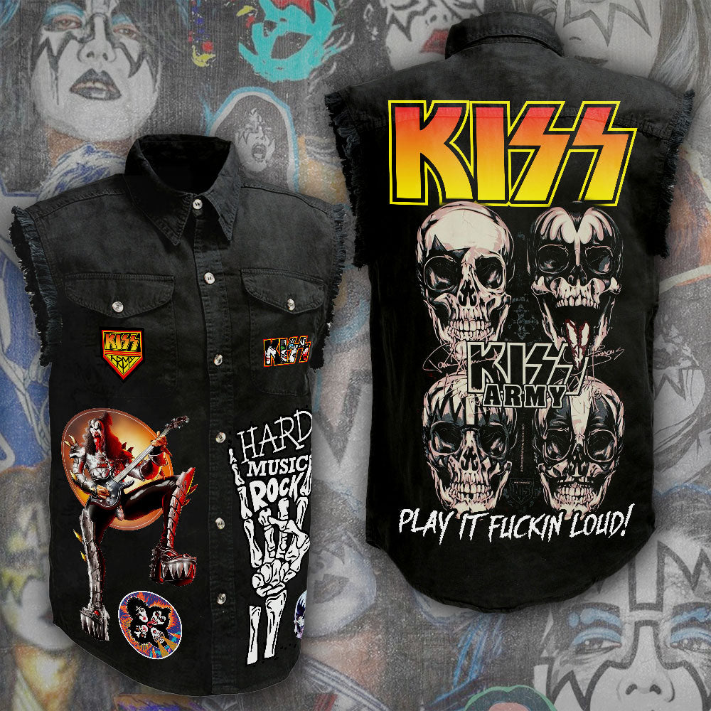 KISS 3D Lightweight Sleeveless Denim Shirt – ANHNV 3126
