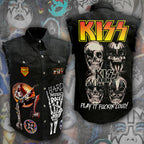 KISS 3D Lightweight Sleeveless Denim Shirt – ANHNV 3126