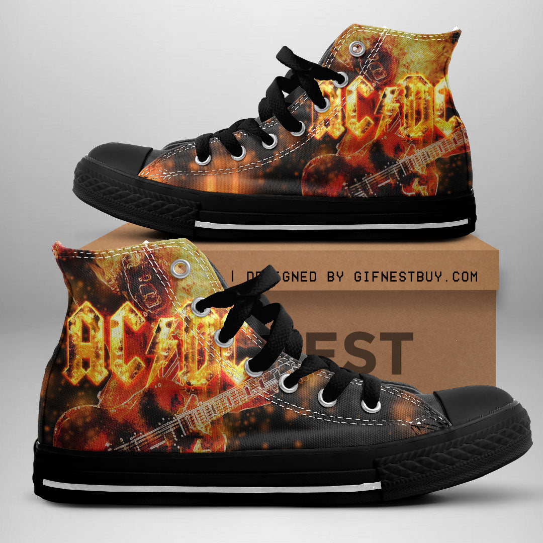 AC/DC High Top Canvas Shoes – ANHNV 3363