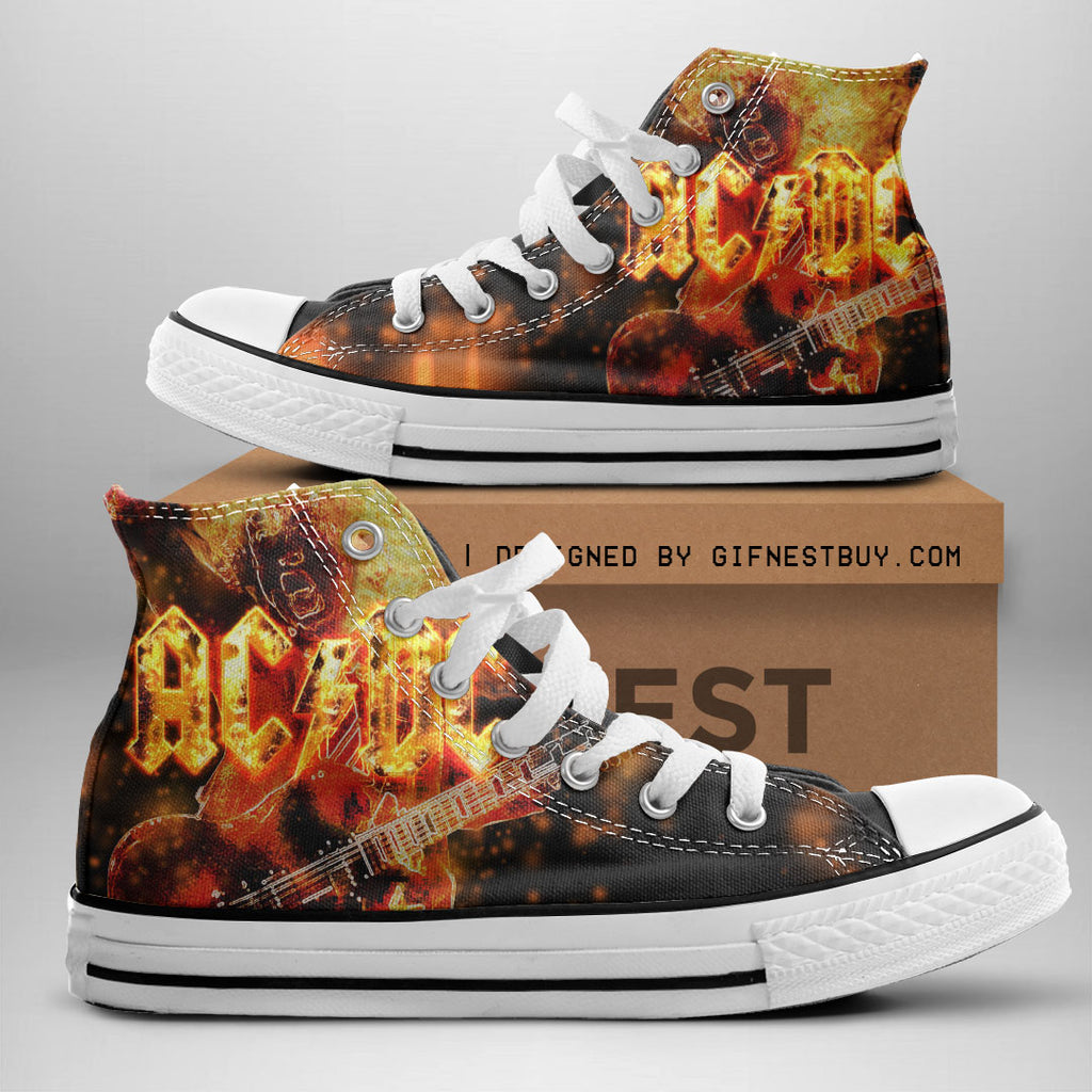 AC/DC High Top Canvas Shoes – ANHNV 3363