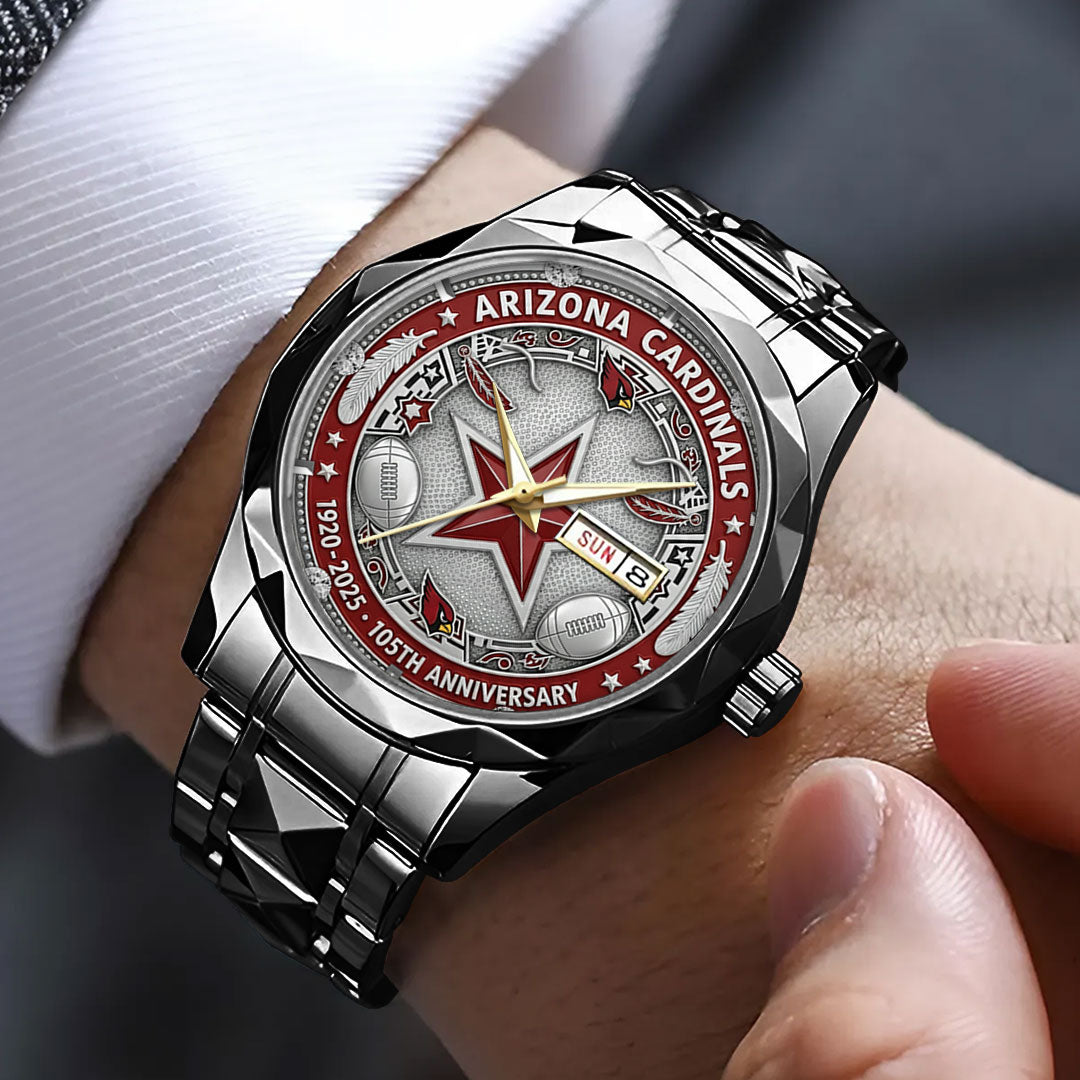 Arizona Cardinals 105th Anniversary 2025 Alloy Luxury Quartz Watch – TMTHU723
