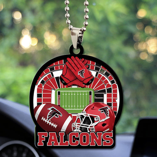 Atlanta Falcons Custom shape 2-sided Acrylic Car Ornament – TMTHU764