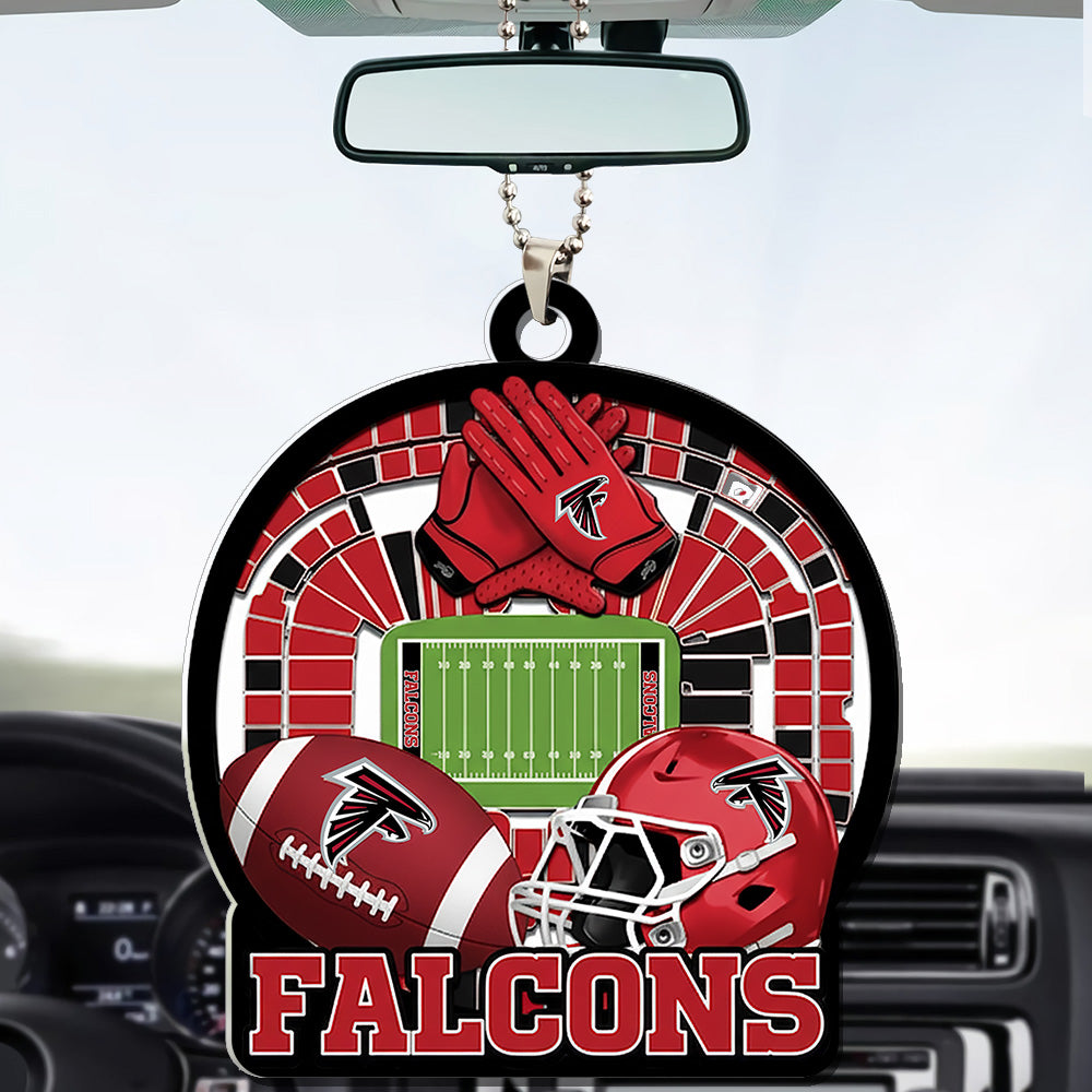 Atlanta Falcons Custom shape 2-sided Acrylic Car Ornament – TMTHU764