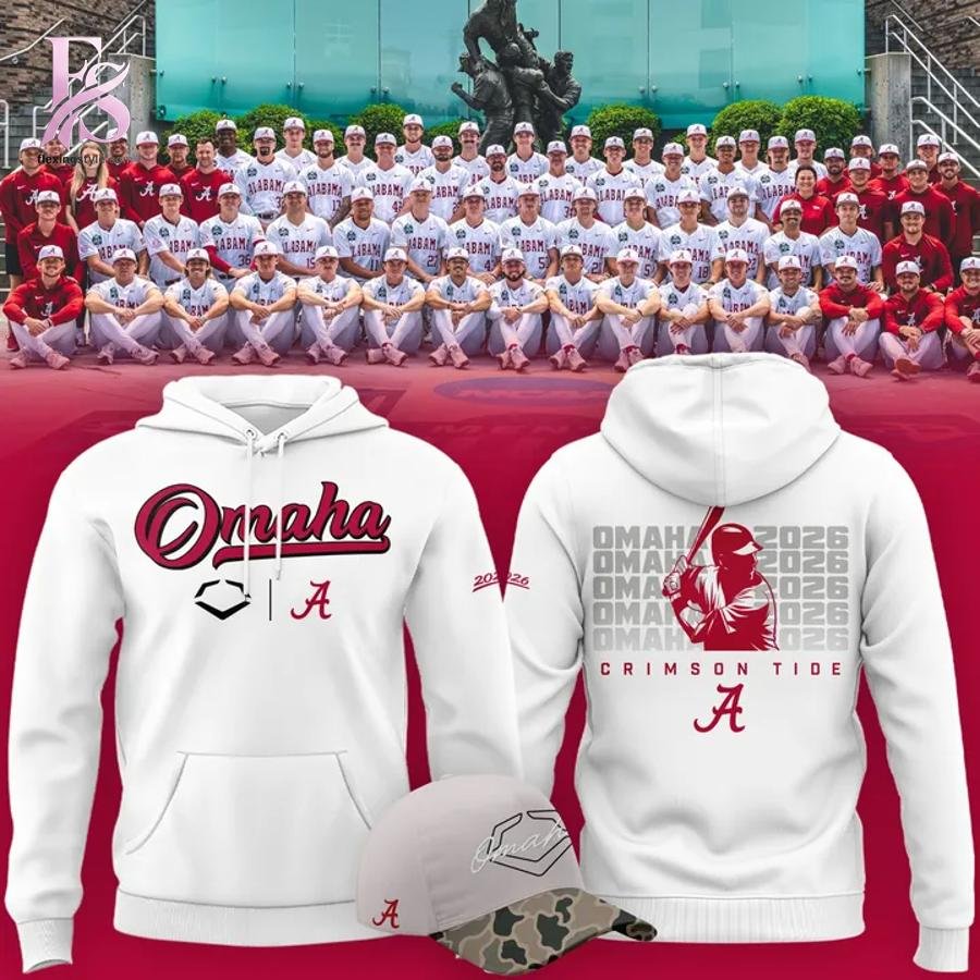 Alabama Crimson Tide 2026 Baseball College World Series Hoodie